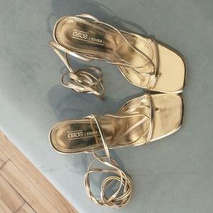 Metallic ASOS Wedge, Strapy Sandal